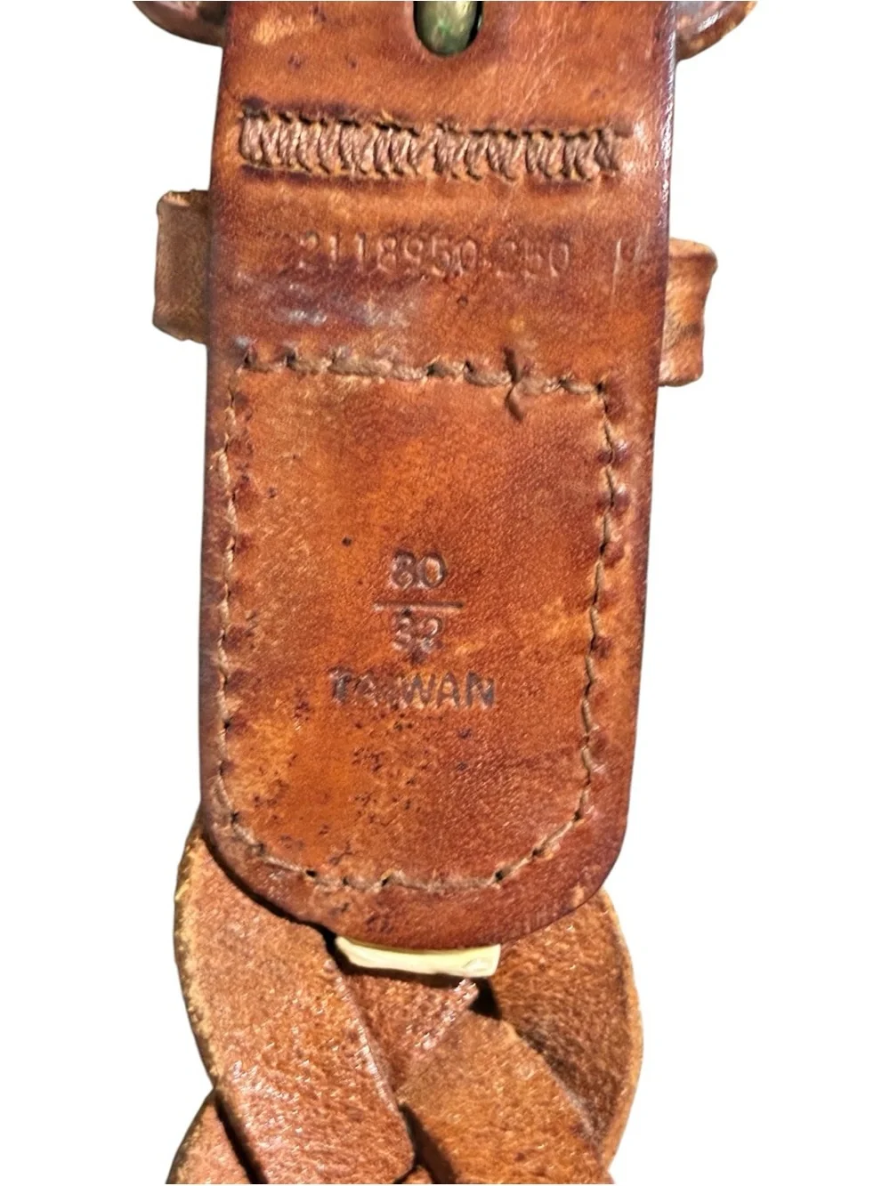 Polo Ralph Lauren Braided Leather Belt Brown